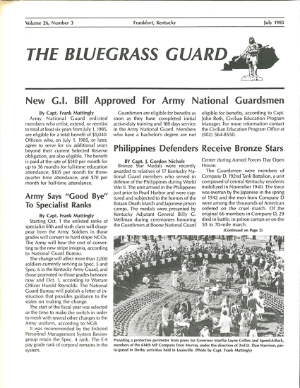 Bluegrass Guard, July 1985